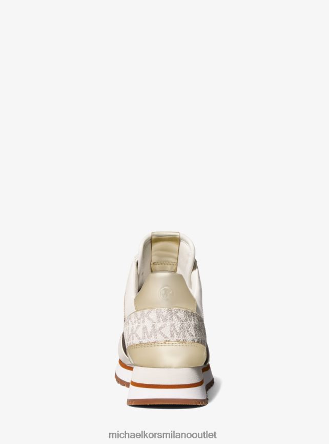 Michael Kors maddy scarpa da ginnastica con logo bicolore donne vaniglia/marrone P06L0L1723 scarpe