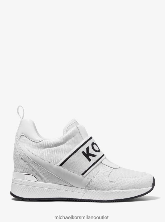Michael Kors maven scarpa da ginnastica slip-on mista donne bianco ottico P06L0L1727 scarpe