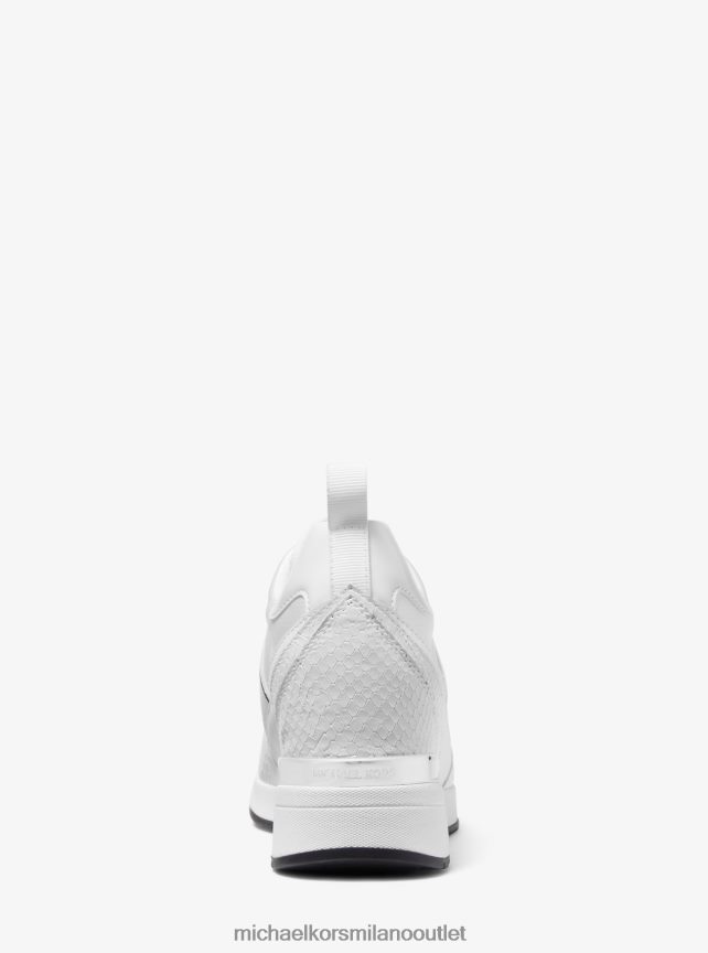 Michael Kors maven scarpa da ginnastica slip-on mista donne bianco ottico P06L0L1727 scarpe