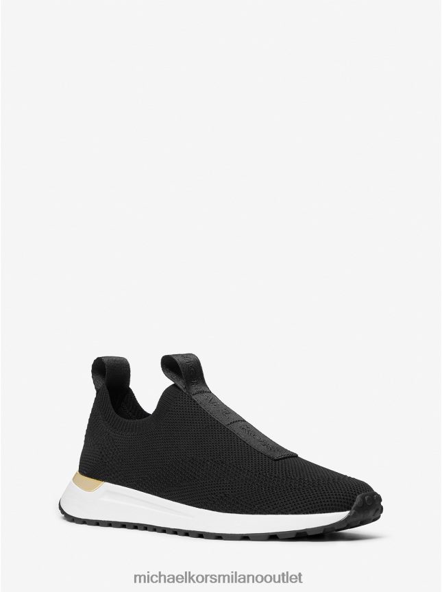 Michael Kors scarpa da ginnastica slip-on in rete con nastro logo body donne nero P06L0L1711 scarpe