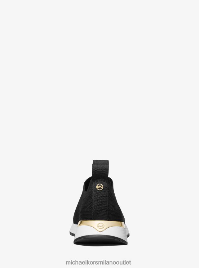 Michael Kors scarpa da ginnastica slip-on in rete con nastro logo body donne nero P06L0L1711 scarpe