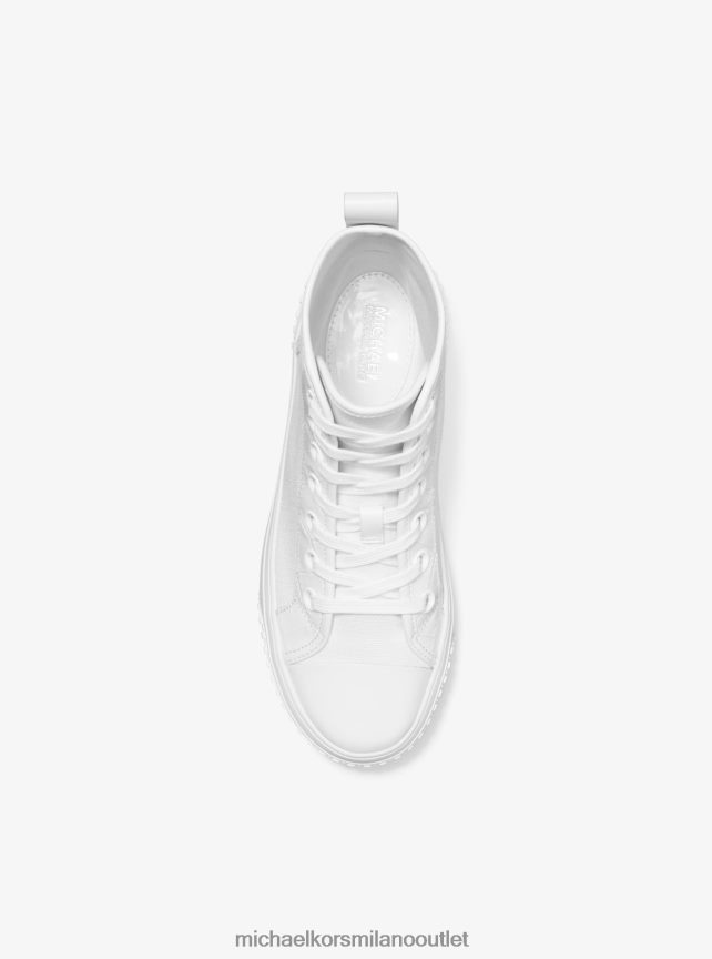 Michael Kors sneaker alta in tela Gertie donne bianco ottico P06L0L1729 scarpe