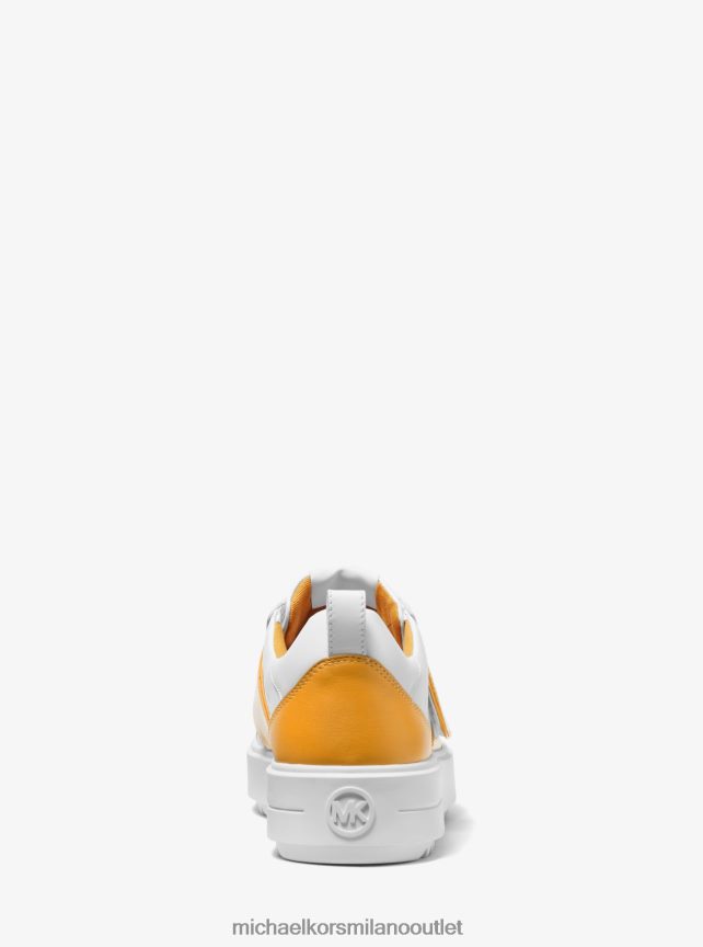 Michael Kors sneaker emmett in pelle con logo bicolore donne calendula P06L0L1797 scarpe