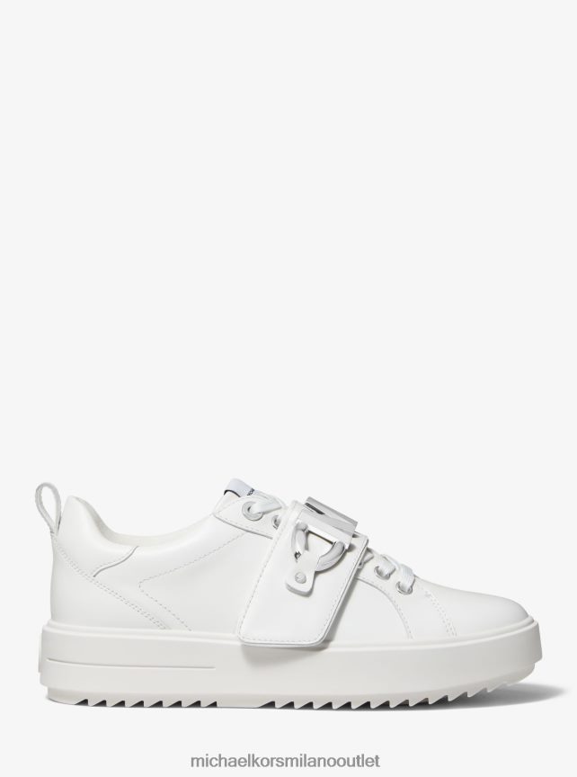 Michael Kors sneaker emmett in pelle con logo decorato donne bianco ottico P06L0L1770 scarpe