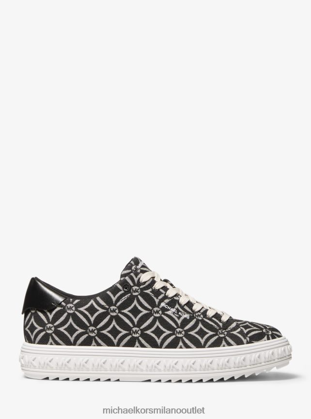 Michael Kors sneaker in jacquard con logo Grove donne nero/crema chiaro P06L0L1804 scarpe