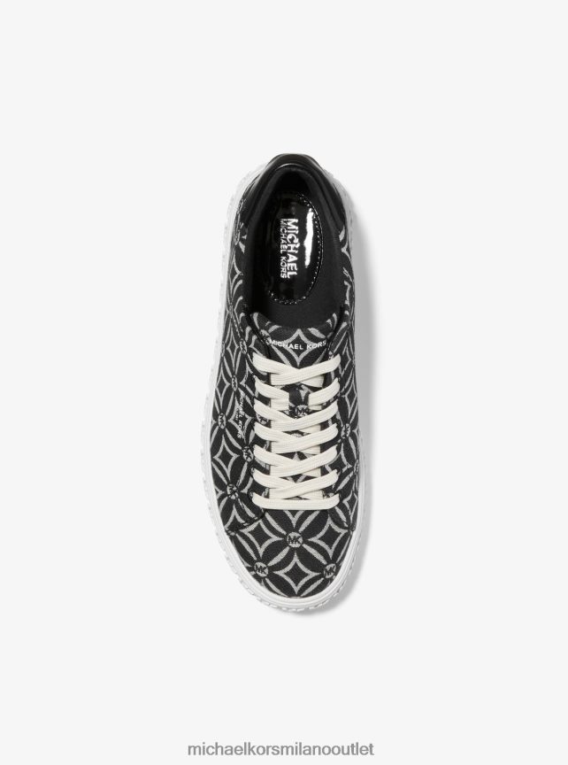 Michael Kors sneaker in jacquard con logo Grove donne nero/crema chiaro P06L0L1804 scarpe