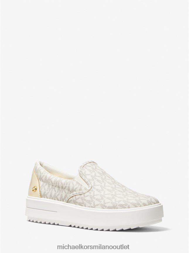 Michael Kors sneaker slip-on con logo Emmett donne vaniglia P06L0L1740 scarpe