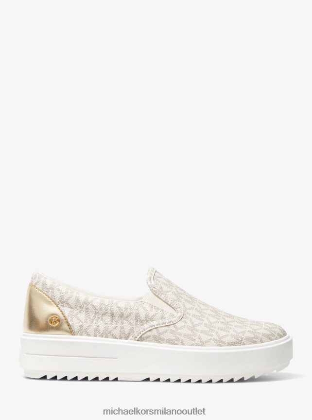 Michael Kors sneaker slip-on con logo Emmett donne vaniglia P06L0L1740 scarpe