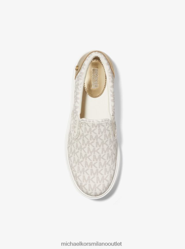 Michael Kors sneaker slip-on con logo Emmett donne vaniglia P06L0L1740 scarpe