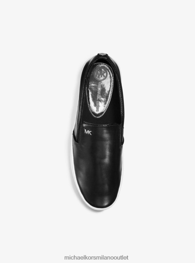 Michael Kors sneaker slip on in pelle keaton donne nero P06L0L1714 scarpe