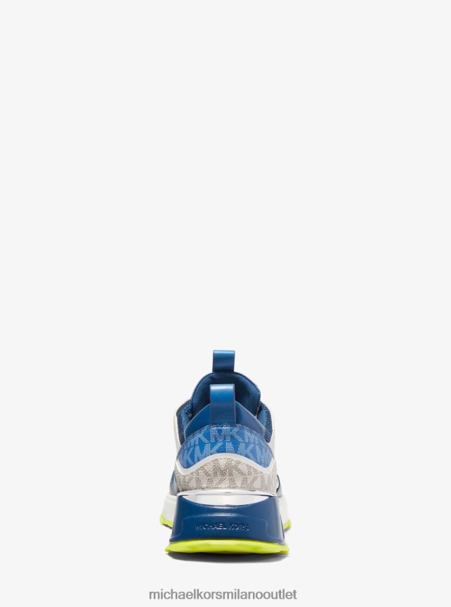 Michael Kors theo formatore multimediale misto donne fiume blu P06L0L1791 scarpe