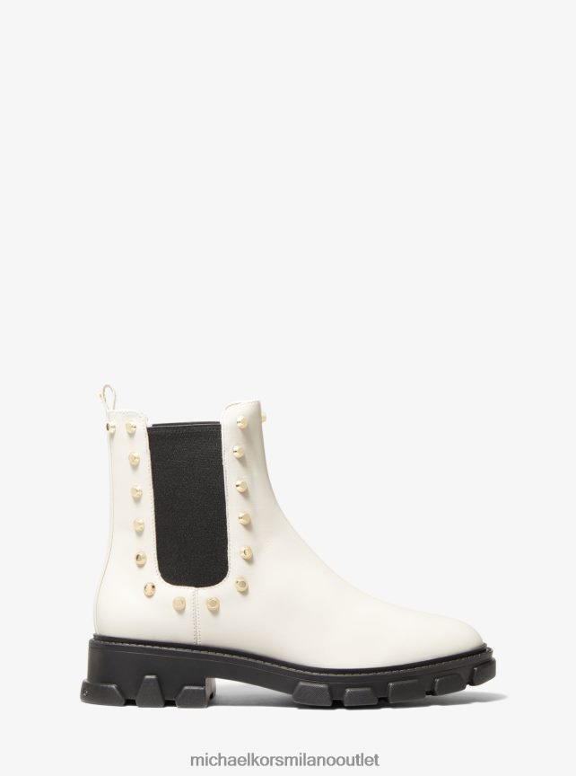 Michael Kors Stivale Ridley Astor in pelle con borchie donne lt. panna P06L0L2162 scarpe