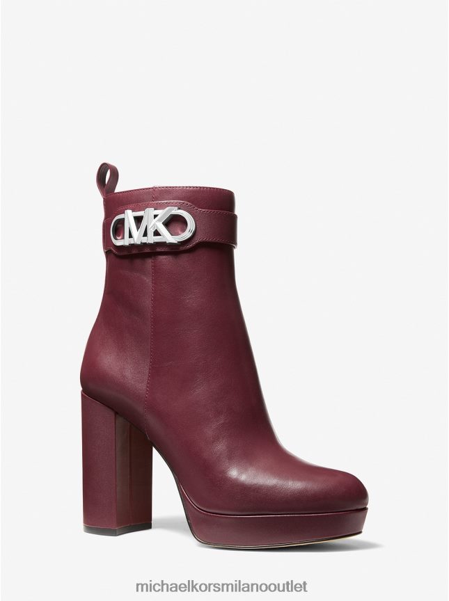 Michael Kors Stivale con plateau in pelle Parker donne merlot P06L0L2091 scarpe
