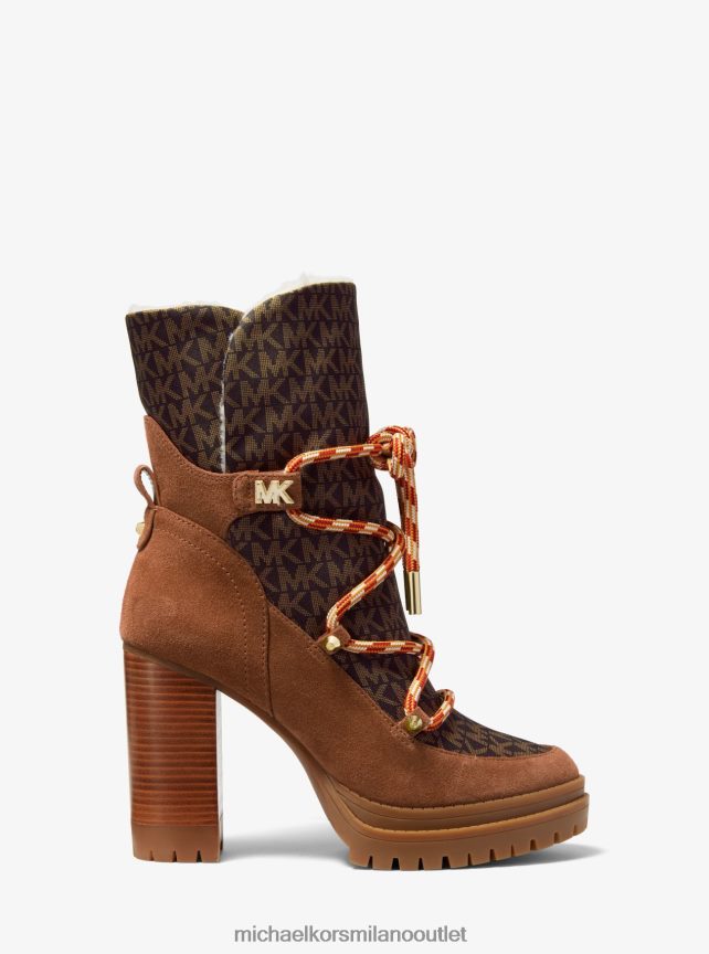 Michael Kors Stivaletto in nylon e nabuk con stampa logo Culver donne bagaglio P06L0L2095 scarpe