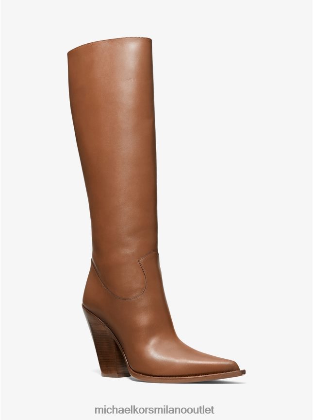 Michael Kors collezione di stivali in pelle gwen donne bagaglio P06L0L2170 scarpe