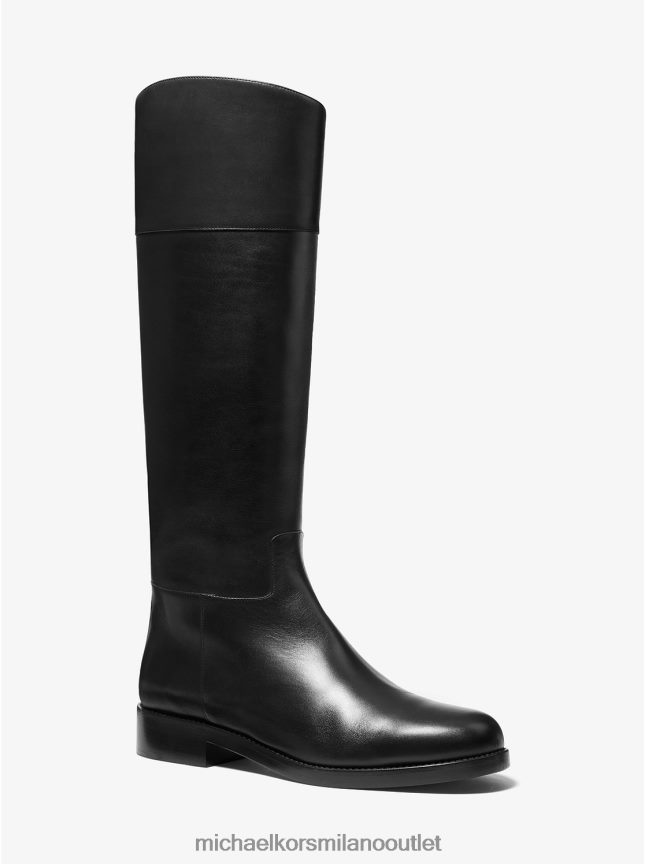 Michael Kors stivale da equitazione in pelle braden della collezione donne nero P06L0L2171 scarpe