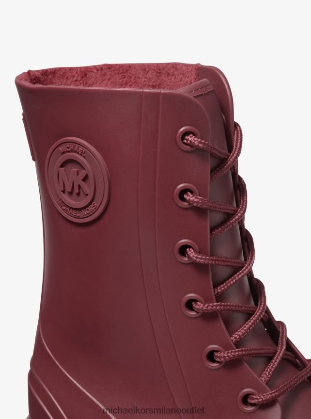 Michael Kors stivale da pioggia montaigne in pvc donne bacca scura P06L0L2151 scarpe