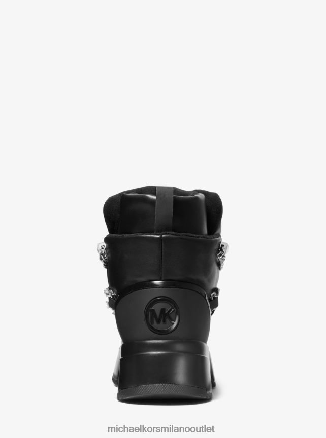 Michael Kors stivale in pelle cassia donne nero P06L0L2212 scarpe