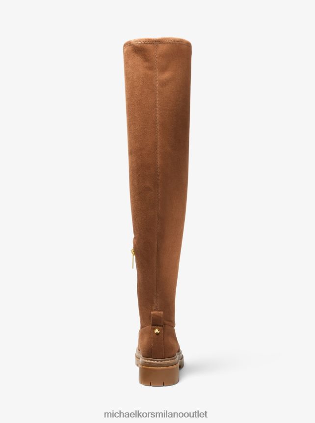 Michael Kors stivale sopra il ginocchio Cyrus in finta pelle scamosciata elasticizzata donne bagaglio P06L0L2128 scarpe