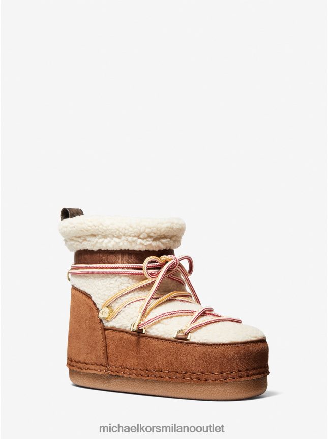 Michael Kors zelda sherpa e stivale in finta pelle scamosciata donne naturali/bagagli P06L0L2110 scarpe