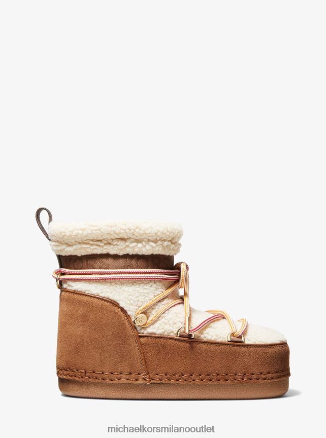 Michael Kors zelda sherpa e stivale in finta pelle scamosciata donne naturali/bagagli P06L0L2110 scarpe