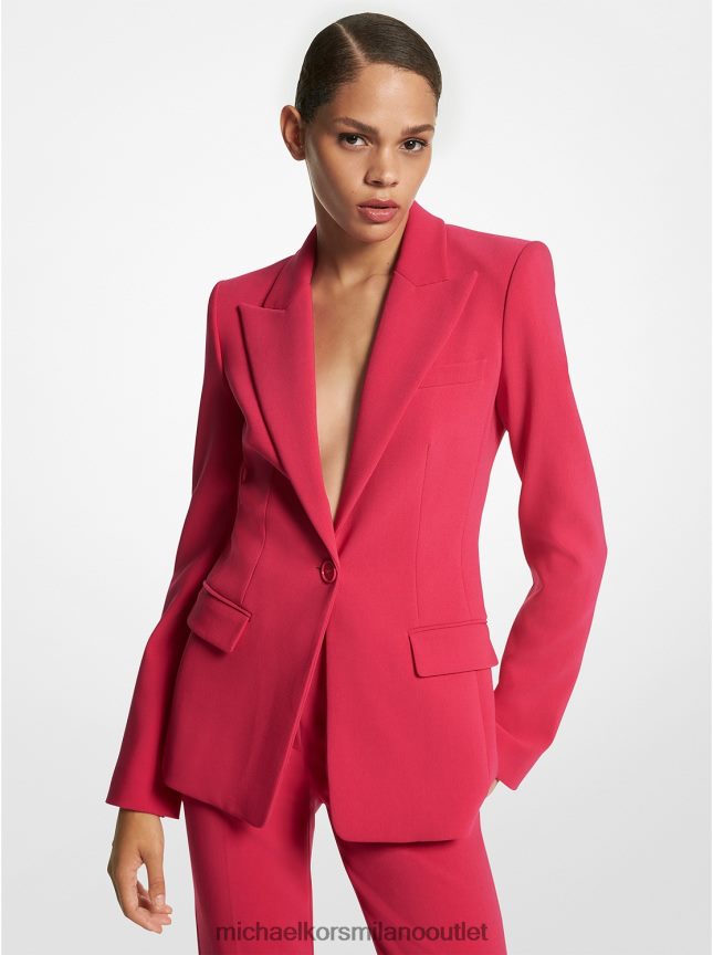 Michael Kors blazer della collezione Georgina in crêpe stretch di ciottoli donne fucsia P06L0L3762 vestiario