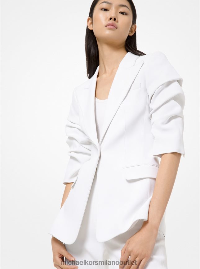 Michael Kors blazer della collezione in doppio crêpe-zibellino con maniche schiacciate donne bianco ottico P06L0L3724 vestiario