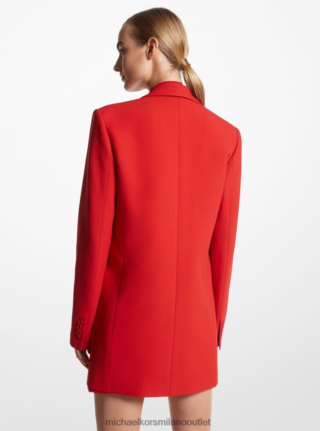 Michael Kors blazer fidanzato della collezione in doppio crêpe zibellino donne papavero P06L0L3494 vestiario