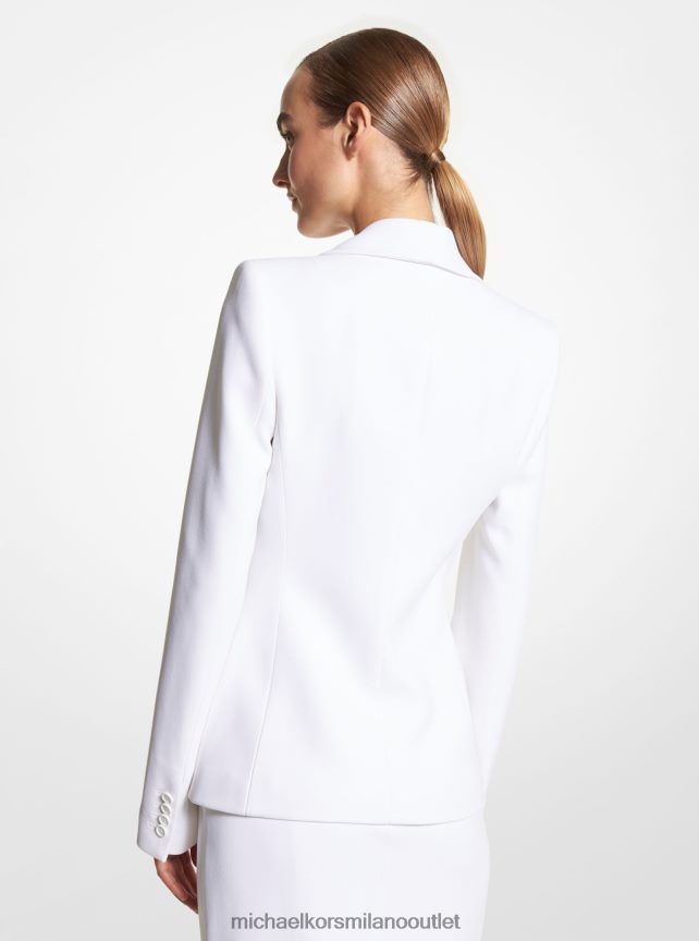 Michael Kors giacca di collezione in doppio crêpe zibellino donne bianco ottico P06L0L3435 vestiario