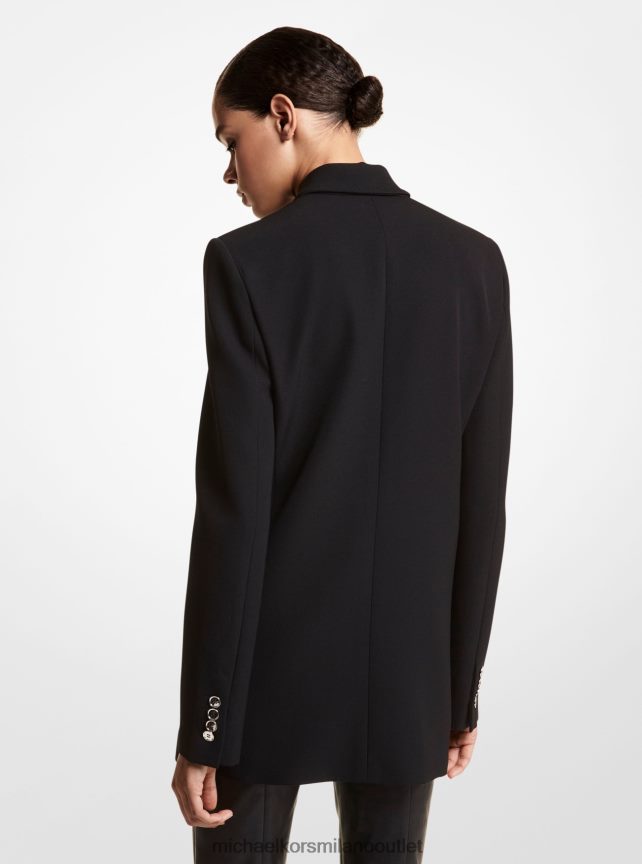 Michael Kors giacca doppiopetto di collezione in gabardine di lana donne nero P06L0L3601 vestiario