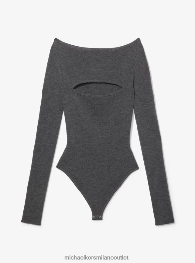 Michael Kors Body con cut-out in misto lana merino a coste donne derby erica P06L0L460 vestiario