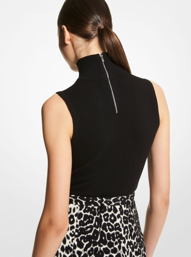Michael Kors body a collo alto in misto cashmere della collezione donne nero P06L0L3607 vestiario