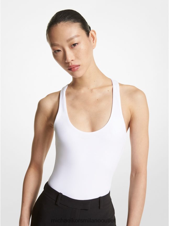 Michael Kors body della collezione in jersey opaco donne bianco ottico P06L0L3511 vestiario