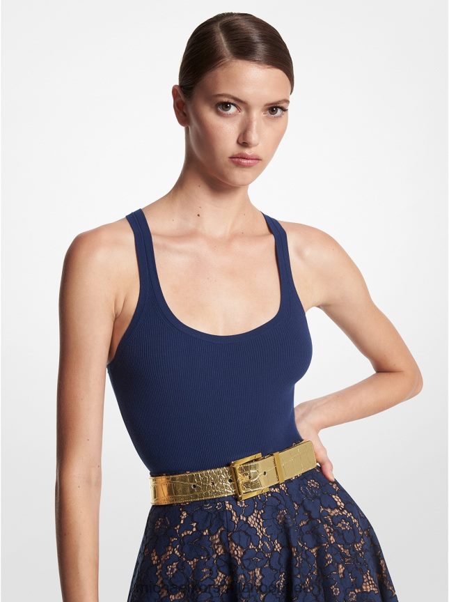 Michael Kors body della collezione in viscosa stretch a costine con dorso vogatore donne Marina Militare P06L0L3572 vestiario