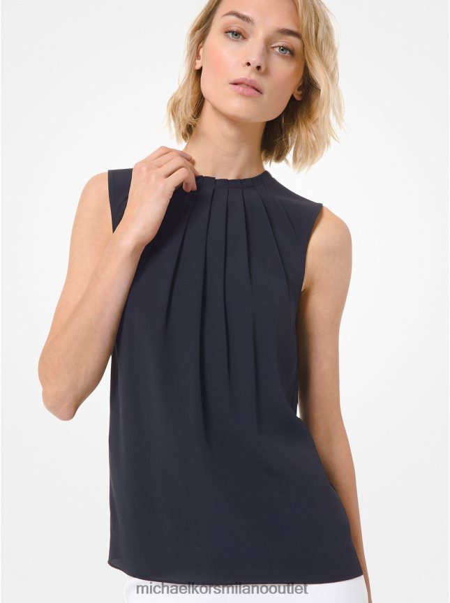 Michael Kors blusa di collezione plissettata in misto seta donne Marina Militare P06L0L3707 vestiario