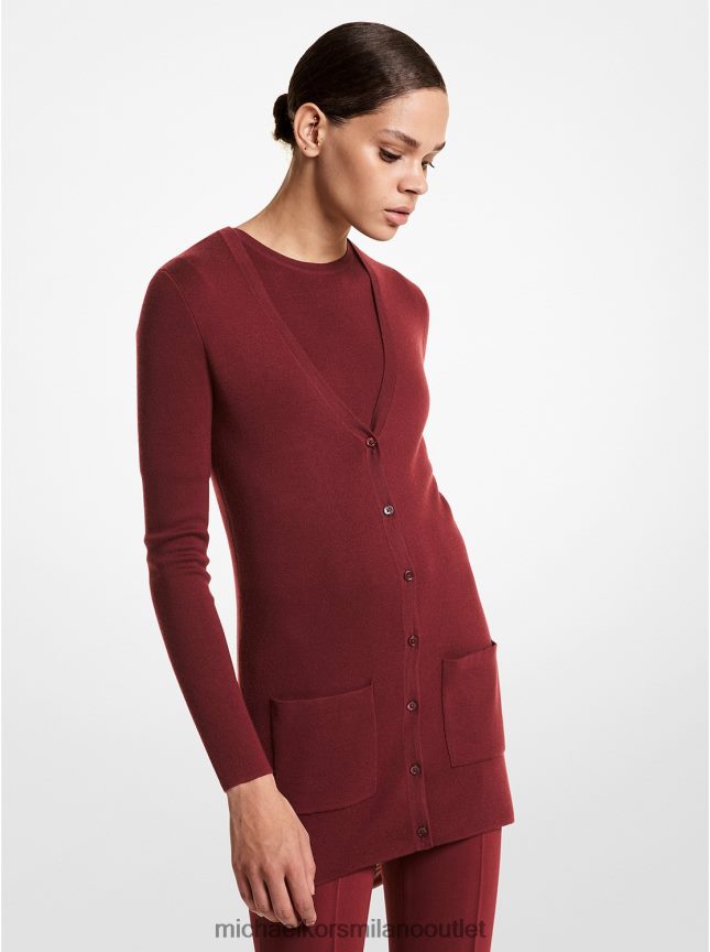 Michael Kors cardigan in cashmere della collezione bette donne Borgogna P06L0L3682 vestiario