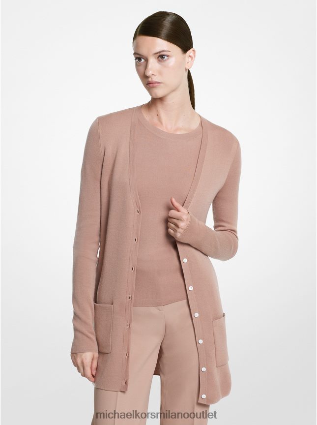 Michael Kors cardigan in cashmere della collezione bette donne abbronzatura P06L0L3684 vestiario