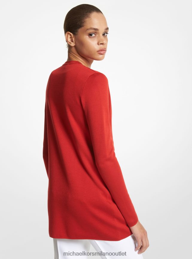 Michael Kors cardigan in seta della collezione bette donne papavero P06L0L3490 vestiario