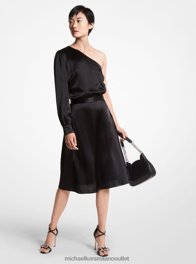 Michael Kors top monospalla in raso donne nero P06L0L468 vestiario