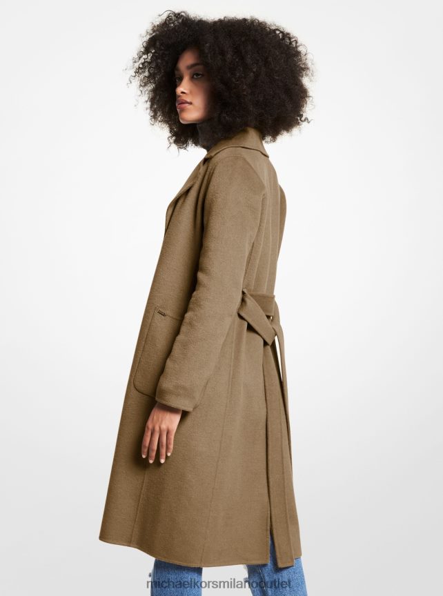 Michael Kors Cappotto a vestaglia in misto lana donne combinazione di olive P06L0L262 vestiario