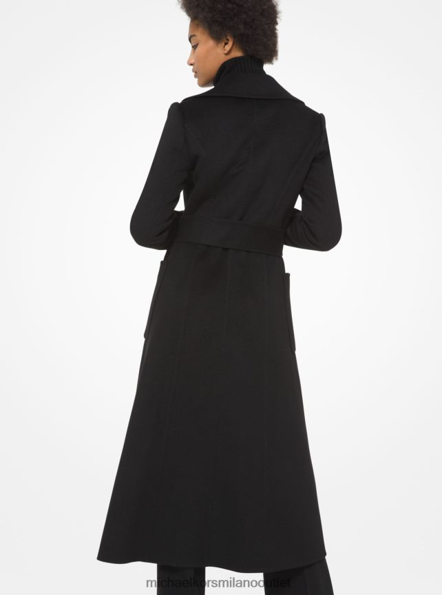 Michael Kors Cappotto con cintura in misto cashgora della collezione donne nero P06L0L3731 vestiario