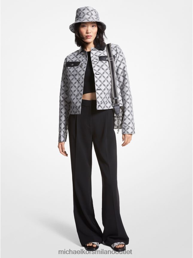 Michael Kors Giacca jacquard con logo impero donne nero P06L0L275 vestiario