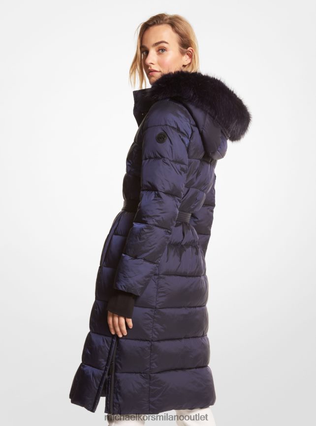 Michael Kors Piumino in nylon trapuntato con cintura donne Marina Militare P06L0L292 vestiario