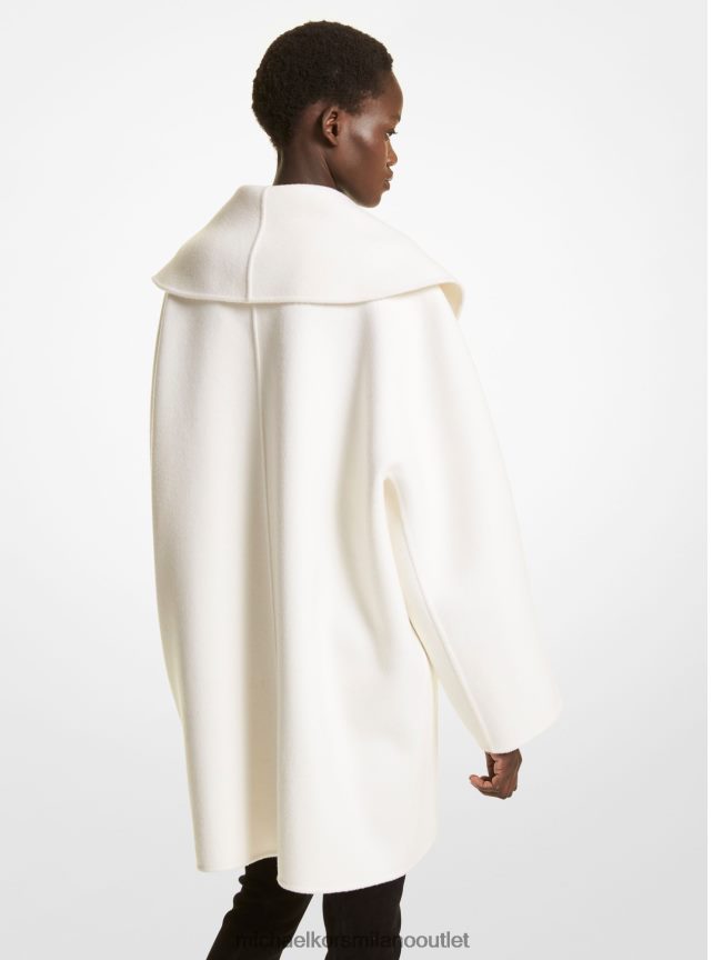 Michael Kors Pochette della collezione in lana melton double face donne bianco P06L0L3635 vestiario