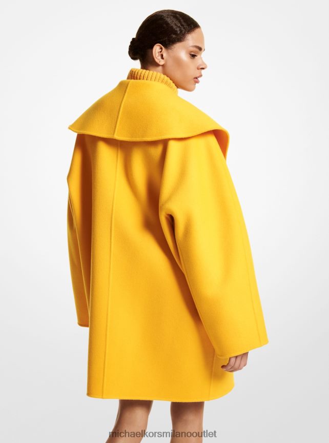 Michael Kors Pochette della collezione in lana melton double face donne calendula P06L0L3633 vestiario