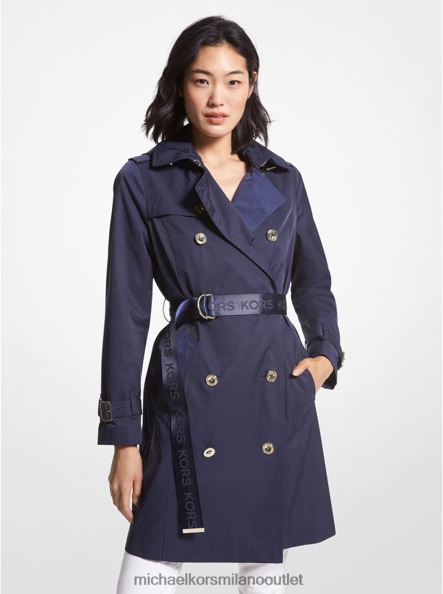 Michael Kors Trench in misto cotone donne blu notte P06L0L206 vestiario