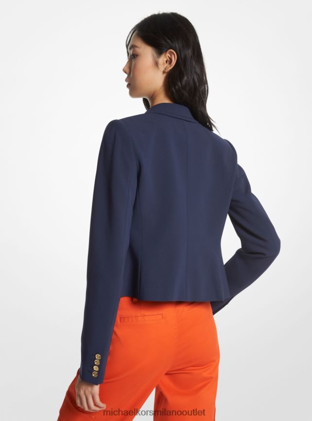 Michael Kors blazer corto in crêpe donne blu notte P06L0L222 vestiario