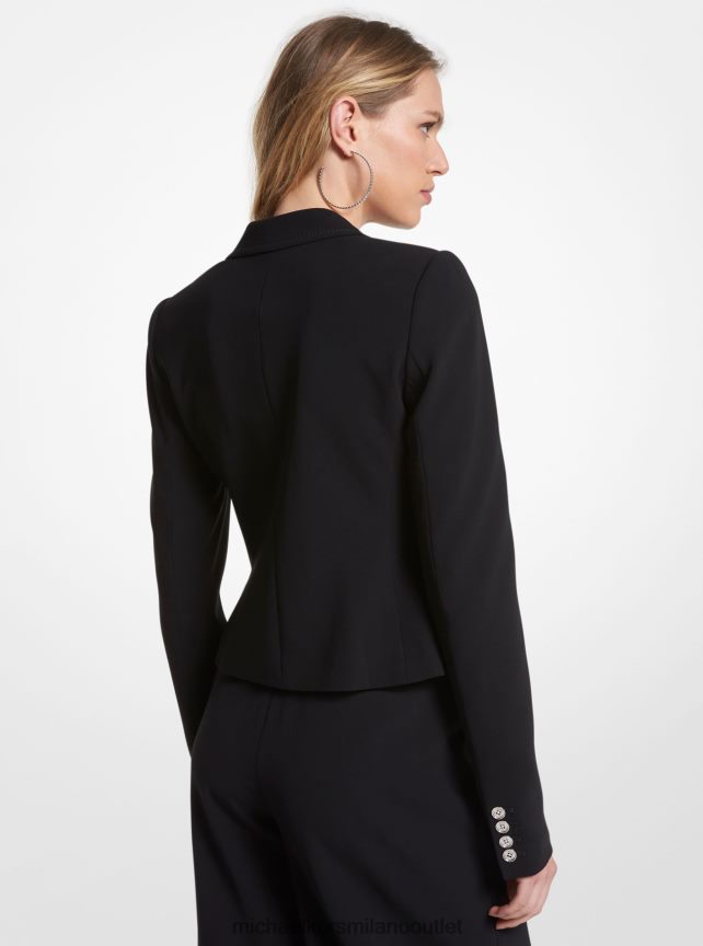 Michael Kors blazer corto in crêpe donne nero P06L0L221 vestiario