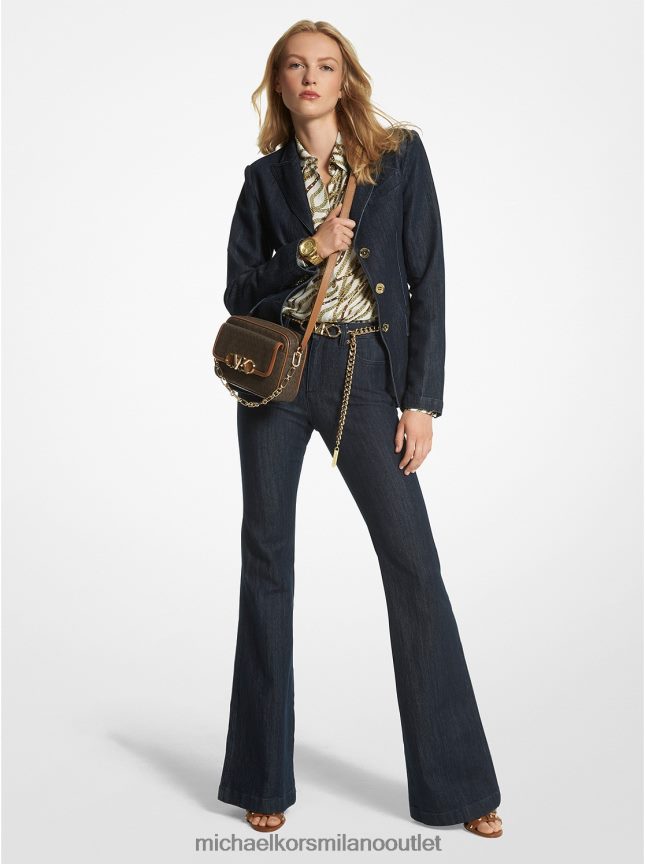 Michael Kors blazer in denim elasticizzato donne risciacquo P06L0L202 vestiario