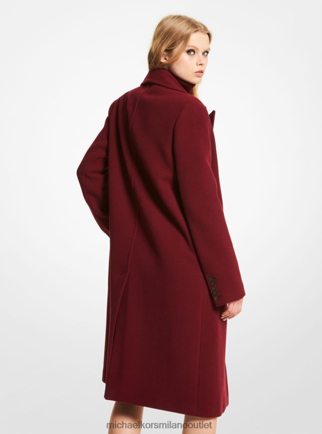Michael Kors cappotto oversize in lana melton donne merlot P06L0L244 vestiario